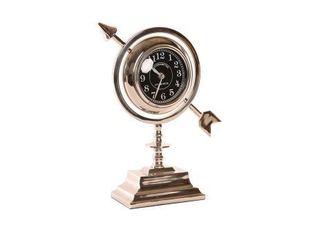 Table clock DKD Home Decor 23 x 8 x 30 cm Silver Aluminium Online