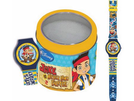 Infant s Watch Cartoon JAKE THE PIRATE - TIN BOX (Ø 33 mm) Cheap