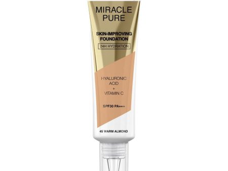 Crème Make-up Base Max Factor Miracle Pure Nº 45 Warm almond Spf 30 30 ml Sale