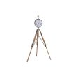 Table clock DKD Home Decor 22 x 40 x 80 cm Natural Silver Aluminium Tripod Mango wood Traditional Supply