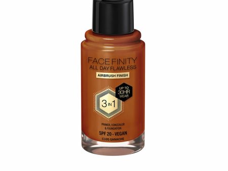 Crème Make-up Base Max Factor Face Finity All Day Flawless 3-in-1 Spf 20 Nº C105 Ganache 30 ml Hot on Sale