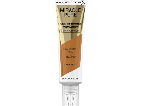 Crème Make-up Base Max Factor Miracle Pure Nº 89 Warm praline Spf 30 30 ml Discount