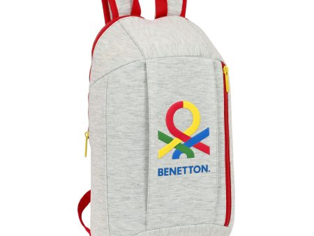 Casual Backpack Benetton Pop Grey 10 L For Cheap