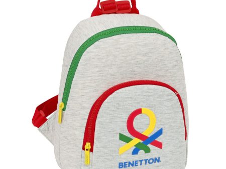 Casual Backpack Benetton Pop Grey 13 L For Sale