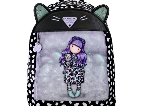 Casual Backpack Gorjuss Smitten kitten Black White (25,5 x 31 x 10 cm) Sale