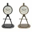 Table clock DKD Home Decor 17 x 8 x 31 cm Black Golden Iron PVC Loft (2 Units) For Discount