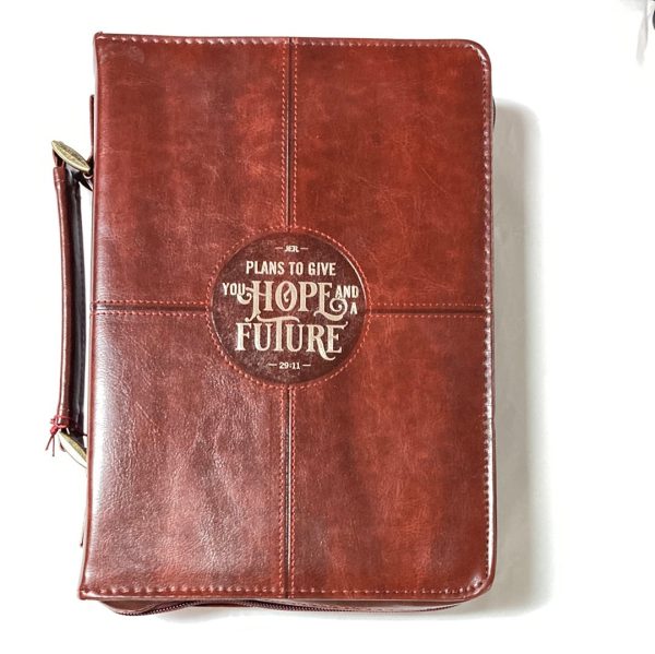 HOPE FUTURE BRN LG BIBLE COVER-0086 Discount