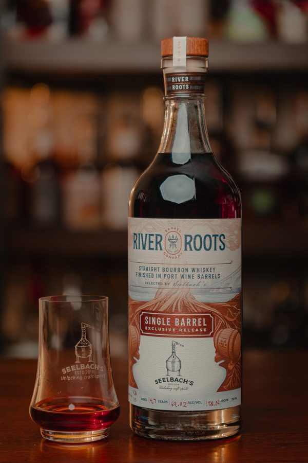 River Roots Barrel Co. 14-Year Single Barrel Port Finished Bourbon 138.04 Proof VSB-05 - Selected by Seelbach s For Sale